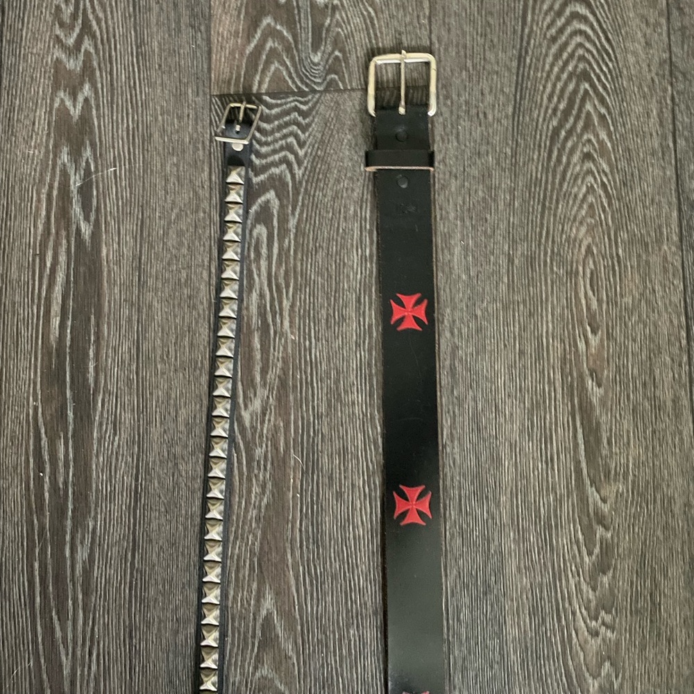 2 Goth Punk Metal Vintage Belts unisex